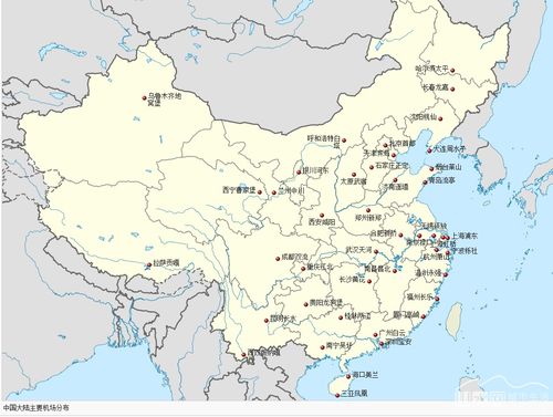 中国分布图，中国山脉分布图