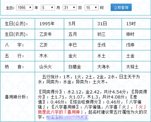 宝宝取名打分