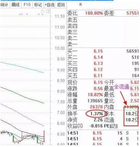 全流通的股票，普通股票