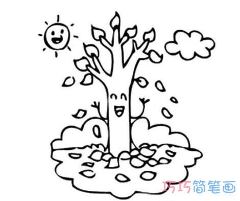 秋天简笔画，秋天简笔画图片大全