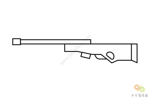 awm简笔画，awm简笔画狙击枪