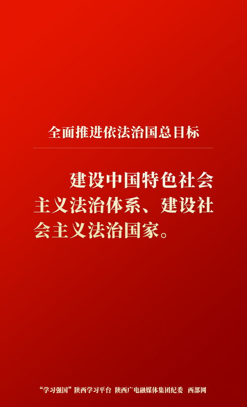依法治国总目标，全面推进依法治国总目标