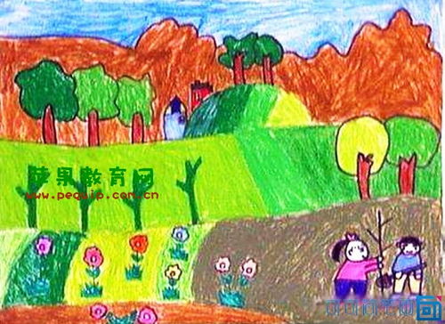 春天的一幅画图画大全，春天的一幅画图画大全六年级版
