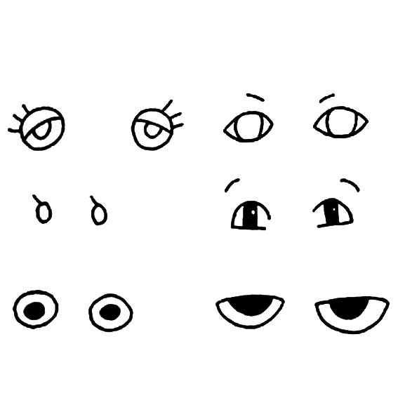眼睛简笔画，眼睛简笔画可爱