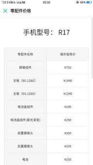 oppor17屏幕多大尺寸，oppor17二手回收价格