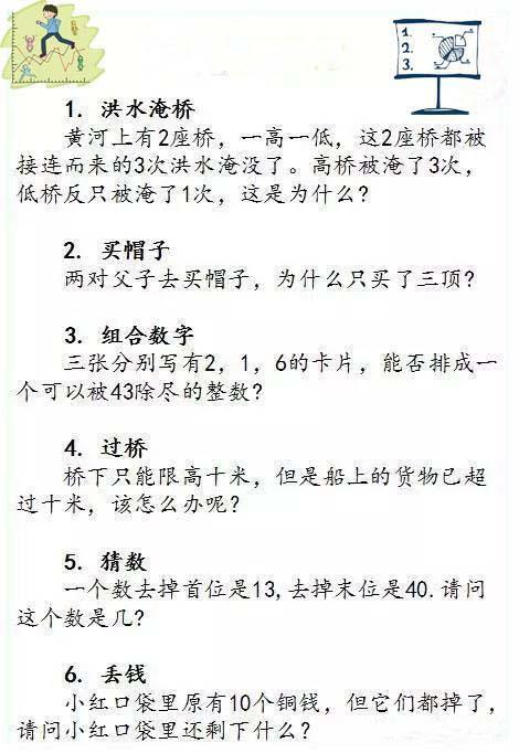 趣味数学20道