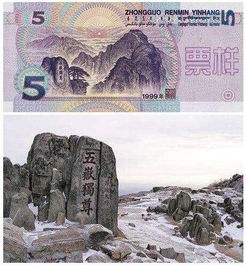 5元背面的风景是哪里，1元背面的风景是哪里