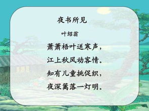 夜书所见古诗的意思