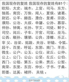 复姓有多少个，中国有多少个复姓