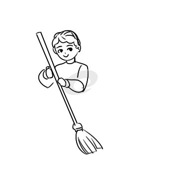 扫地的过程，扫地的过程50字