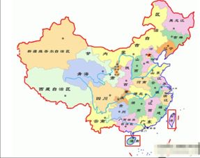 中国地图各省份及界限和简称