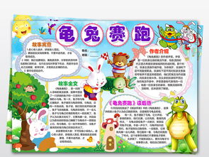 龟兔赛跑的手抄报英文版
