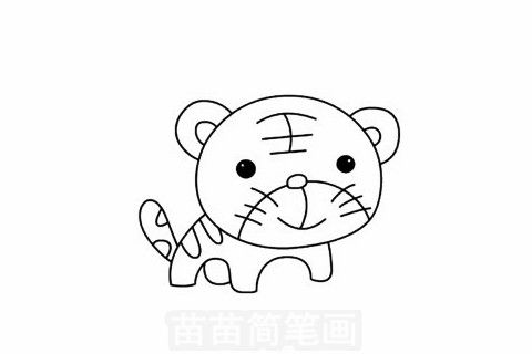 简笔画老虎，简笔画老虎头