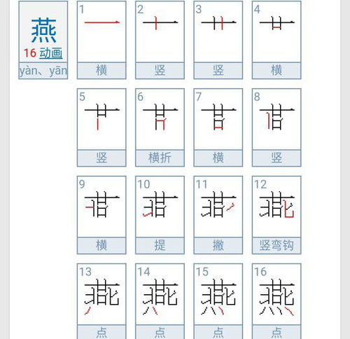 燕字的偏旁是什么