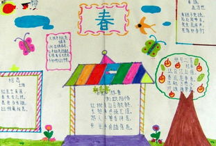 怎么画四年级《春》美文小报