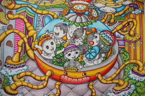 儿童科学幻想画，儿童科学幻想画简单版
