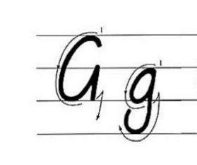 g的标准大写字母怎么写