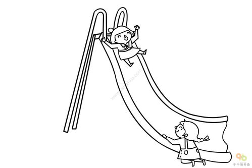 滑梯简笔画大全，滑梯简笔画大全带颜色