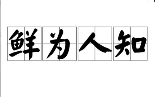 鲜为人知的意思是什么?