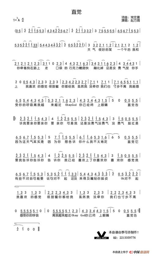 直觉歌词，直觉歌词赵方婧