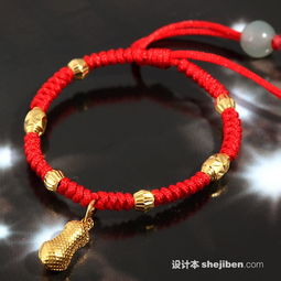 2根红绳转运珠手链编法,转运珠手链编法