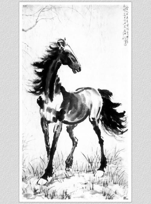 徐悲鸿以画马而闻名中国,他画的马有什么特点?