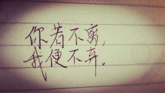 “你若不离我便不弃”是什么意思?