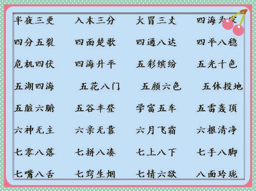 含有数字的成语有哪些