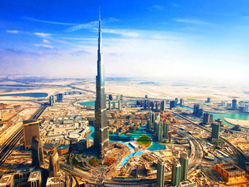 迪拜在地图上的位置