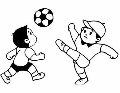 怎样简笔画踢足球的小朋友