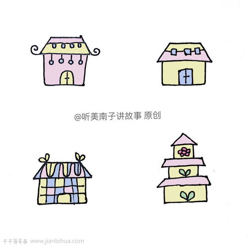 一家四口简笔画怎么画?