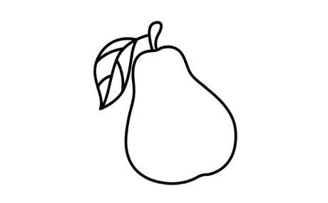 教你画水果梨子的简笔画