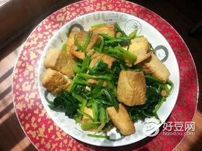 菠菜炒豆腐的做法?