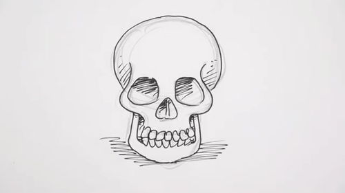 骷髅头怎么画