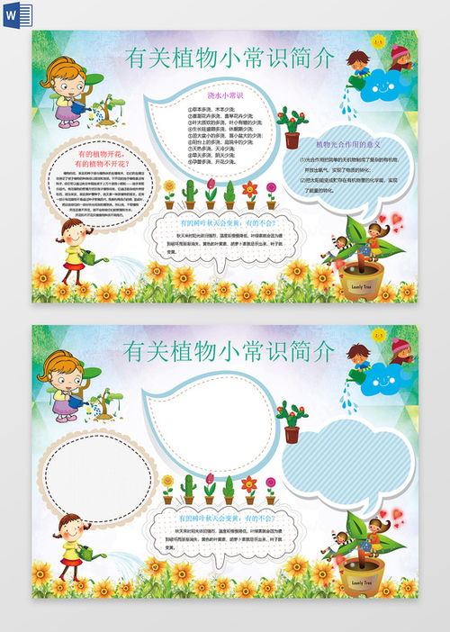 爱护绿植手抄报