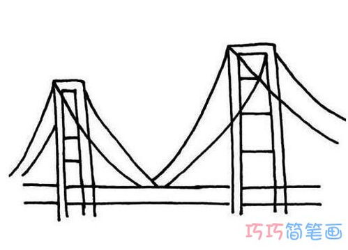 斜拉桥简笔画