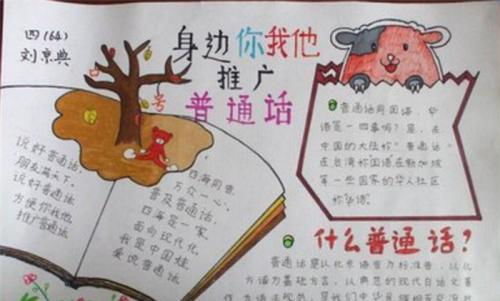 说普通话写规范字黑板报
