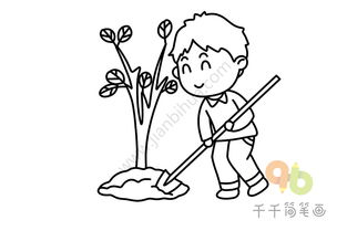 植树节怎么画?