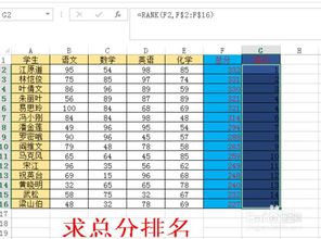 Excel表格如何排名次
