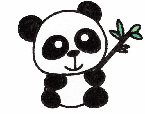 怎么画大熊猫简笔画?