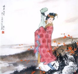 王昭君(公元前一世纪中叶)汉朝的和平使者,中国历史上的四大美女之一的图
