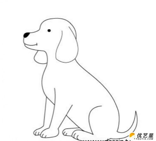 小狗怎么画简单