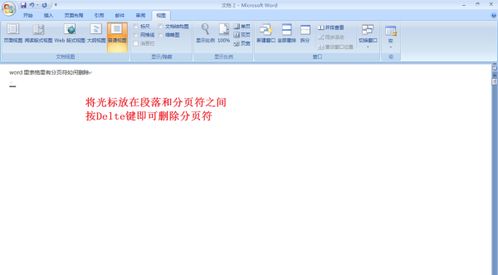 分页符怎么删除
