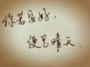 你若安好便是晴天什么意思