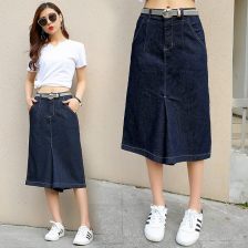 牛仔裙裤配什么上衣好看