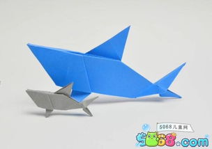 怎样折纸鲨鱼