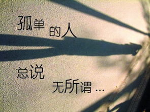 孤单的人总说无所谓歌词(无所谓歌词)