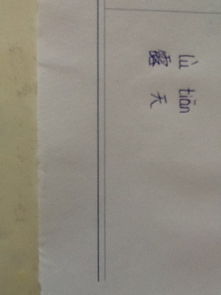 露天的读音