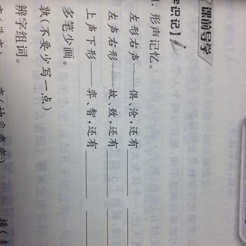 右形左声的字有哪些?