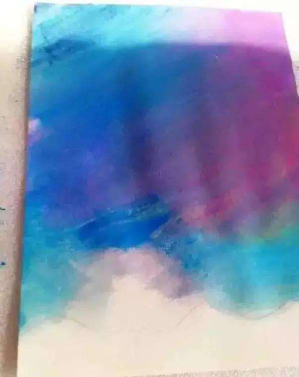 星空水粉画简单教程